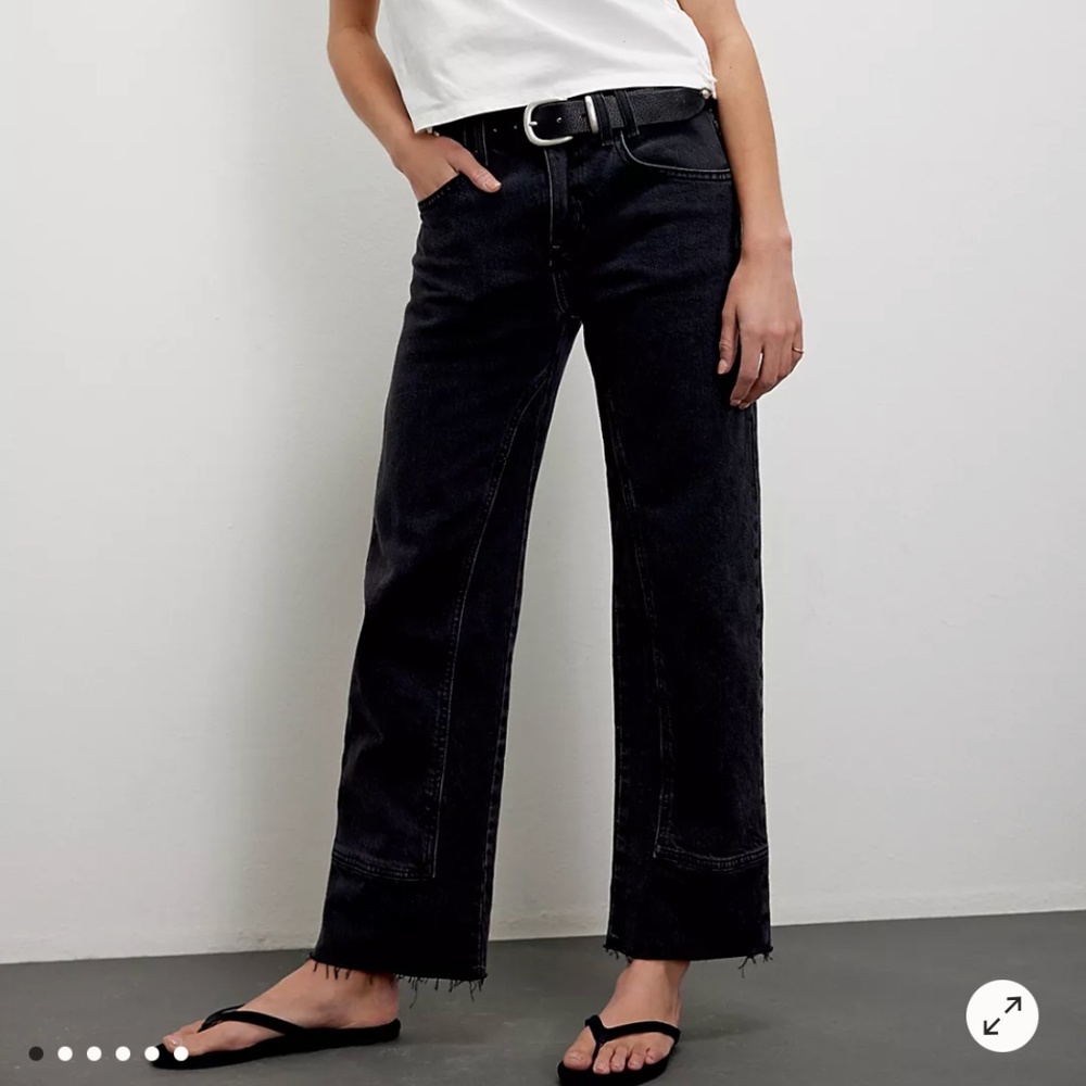 We The Free Dark Denim Straight Leg Jeans